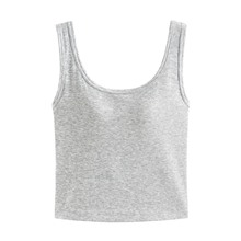 Bra羅紋中短版背心-女