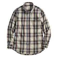 格紋長袖襯衫-男