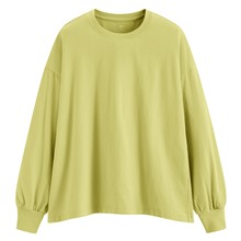 棉質寬鬆泡泡袖上衣-女