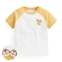 迪士尼系列純棉拉克蘭袖印花T恤-童