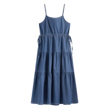 細肩牛仔蛋糕洋裝-女