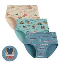 莫代爾印花三角褲(3入)-男童