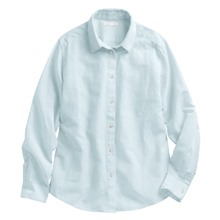 棉麻長袖襯衫-女