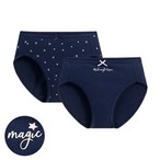 棉質印花中腰內褲(2入)-女