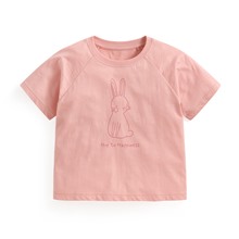 竹節棉寬鬆動物印花T恤-童