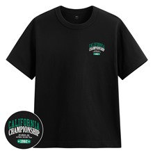 粗紡寬版文字印花T恤-02-男