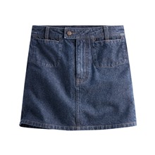 牛仔連褲短裙-女