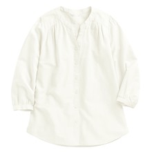 棉麻七分袖襯衫-女