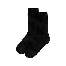 寬羅紋中筒襪-女