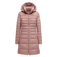 極輕羽絨連帽大衣-女