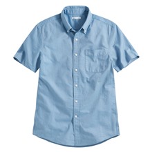 牛津短袖襯衫-男