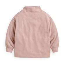 柔軟磨毛寬鬆高領上衣-童