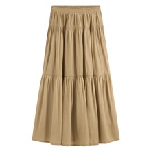 細褶蛋糕長裙-女