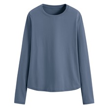 輕柔羅紋圓領T恤-女