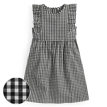 荷葉格紋洋裝-童