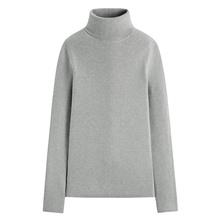 柔軟羅紋高領毛衣-女