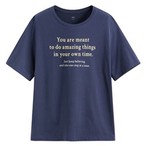 莫代爾寬版文字上衣-女