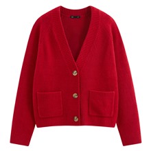 柔軟舒適短版針織外套-女