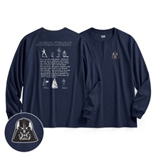 STAR WARS系列寬版長袖印花T恤-08-男