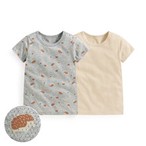 純棉網眼印花T恤(2入)-童