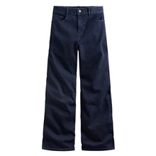 高腰牛仔寬褲-女