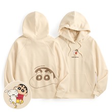 蠟筆小新刷毛印花連帽衫-08-女