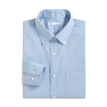 商務彈性修身長袖襯衫-男