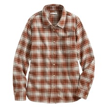 法蘭絨格紋襯衫-女