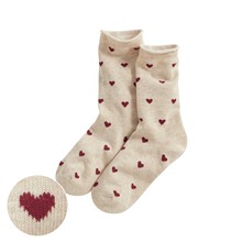 愛心捲邊襪-女