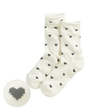 愛心捲邊襪-女