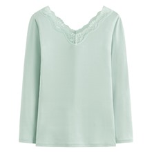 heatup蕾絲領八分袖上衣-女