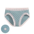 棉質蕾絲點點中腰內褲-女