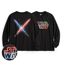 STAR WARS系列寬版長袖印花T恤-01-男