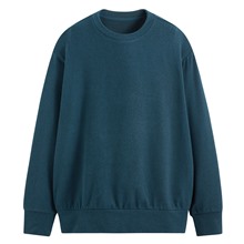 柔軟磨毛寬鬆圓領上衣-女