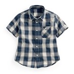 格紋短袖襯衫-童