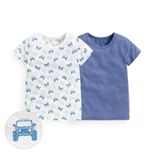 純棉網眼印花T恤(2入)-童