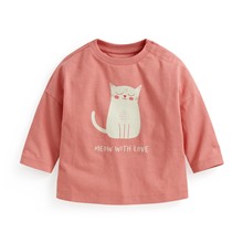 竹節棉寬鬆動物印花T恤-Baby