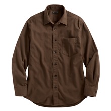 法蘭絨長袖襯衫-男