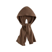 粗針織連帽披肩-女