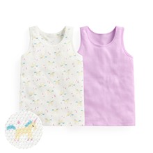 純棉網眼印花背心(2入)-童