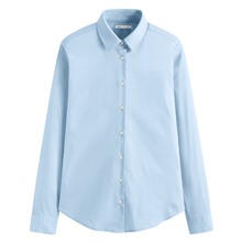 商務彈性長袖襯衫-女