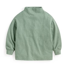 柔軟磨毛寬鬆高領上衣-童