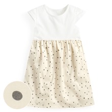 棉質點點印花拼接洋裝-童