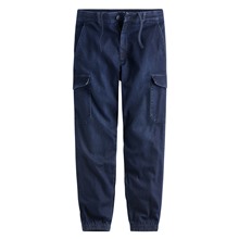 工裝牛仔束口褲-男