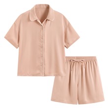 緞面寬版家居套裝-女