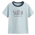 史努比系列竹節棉配色T恤-女