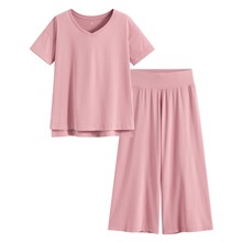 莫代爾七分褲家居套裝-女