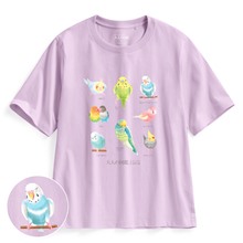 大人的圖鑑寬版印花T恤-17-女