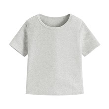 羅紋短版T恤-女