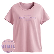 Bra文字印花圓領短袖T恤-女